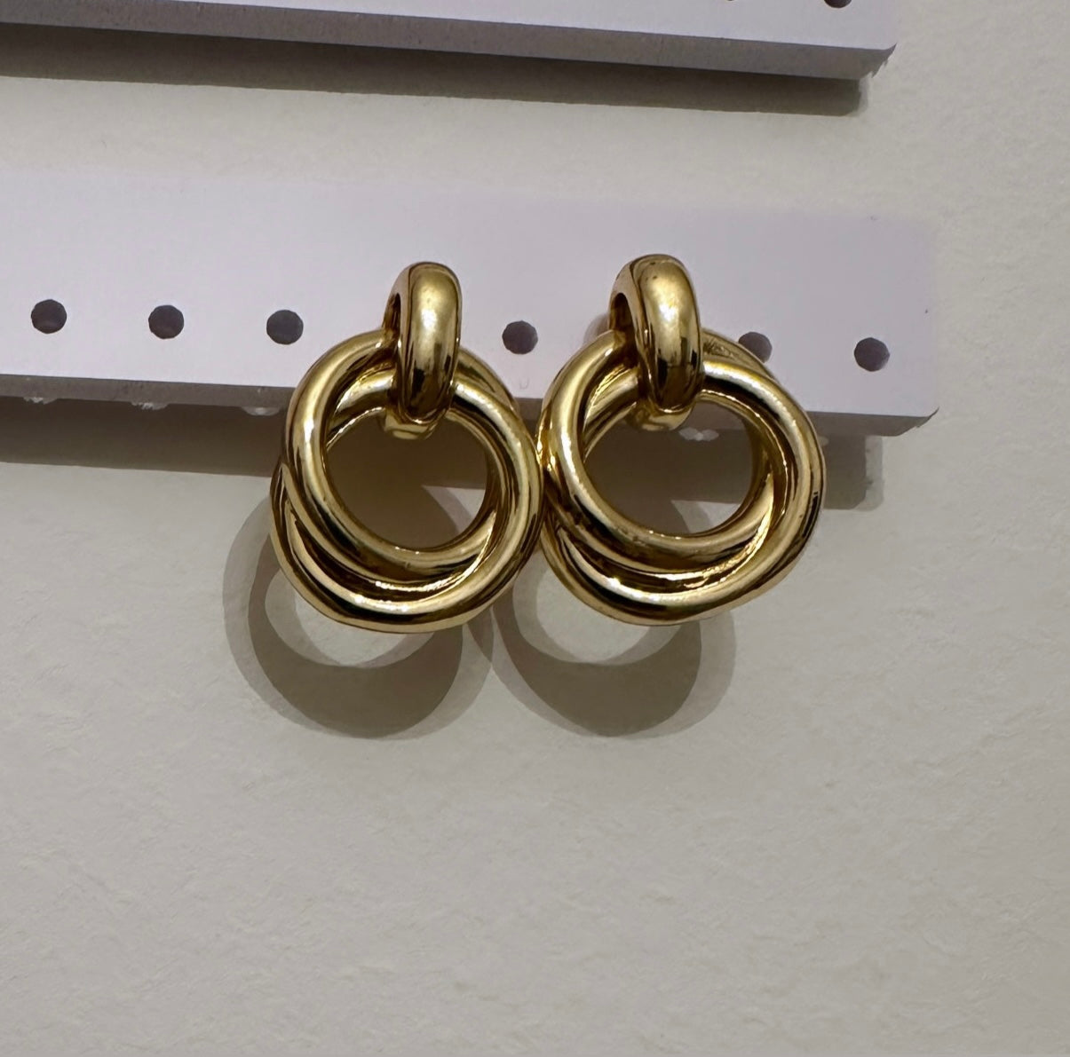 Orecchini Oro Doppio Cerchio