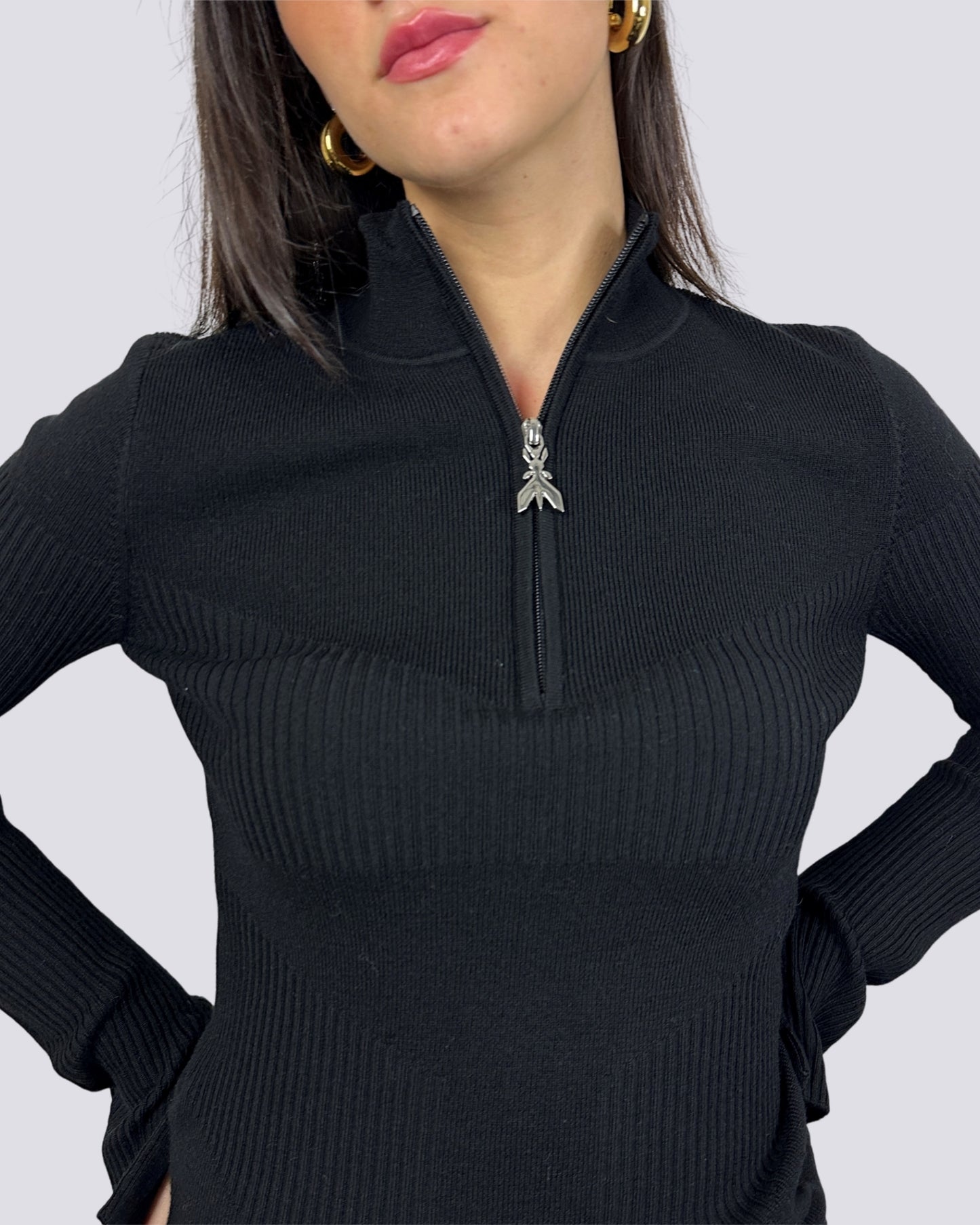 Maglia a lupetto in misto lana