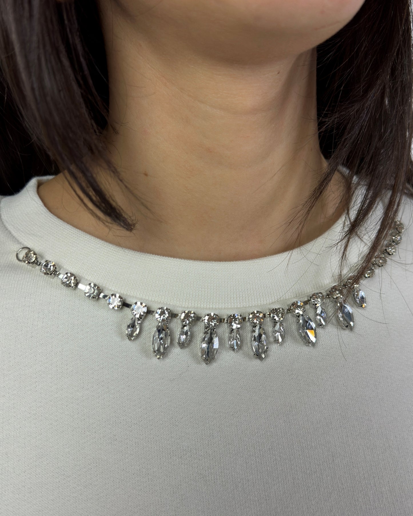 Felpa morbida con strass