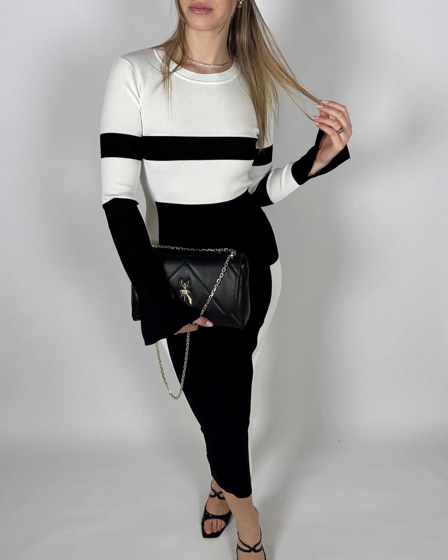 Abito in maglia con Spacco
