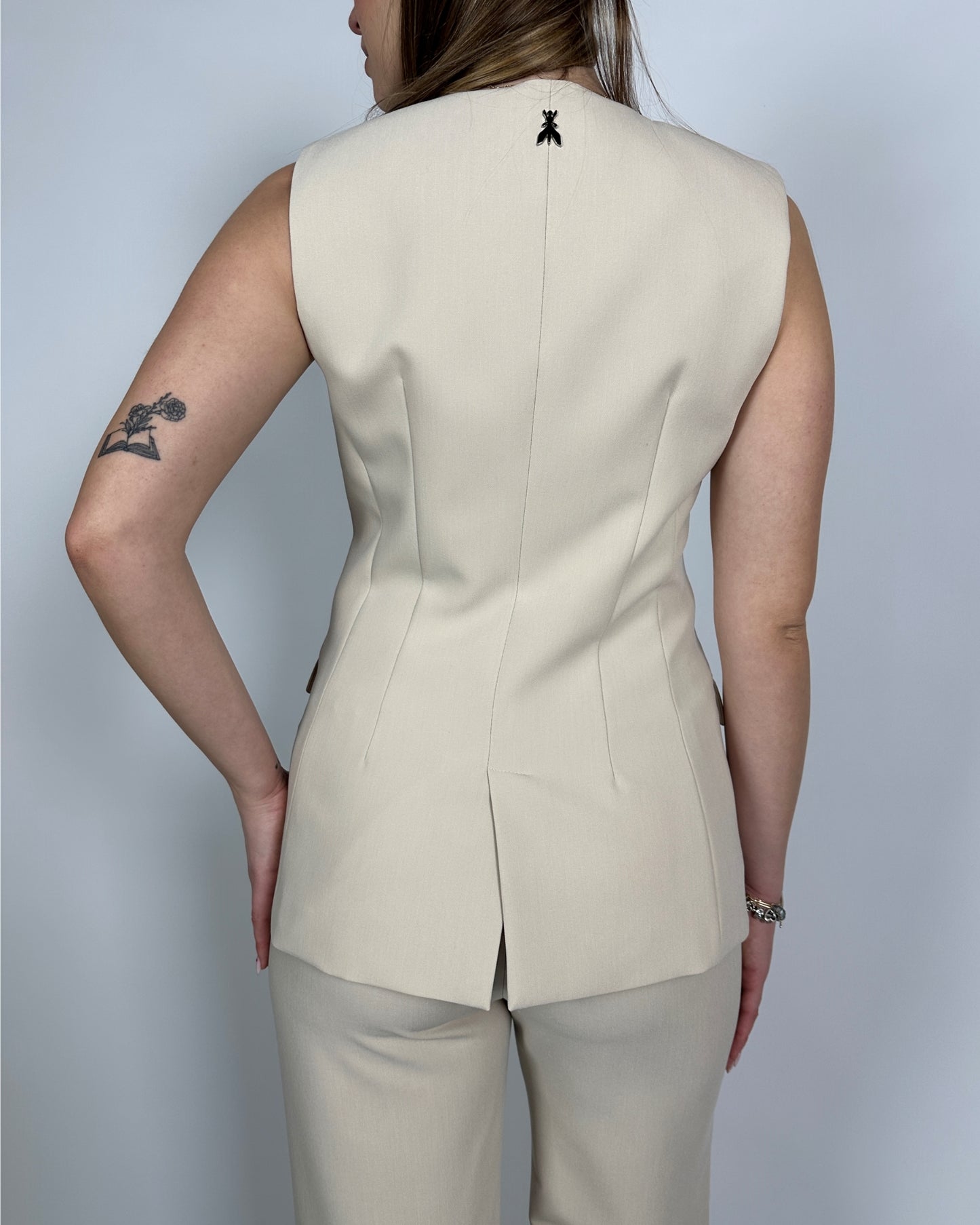 Gilet sartoriale Beige