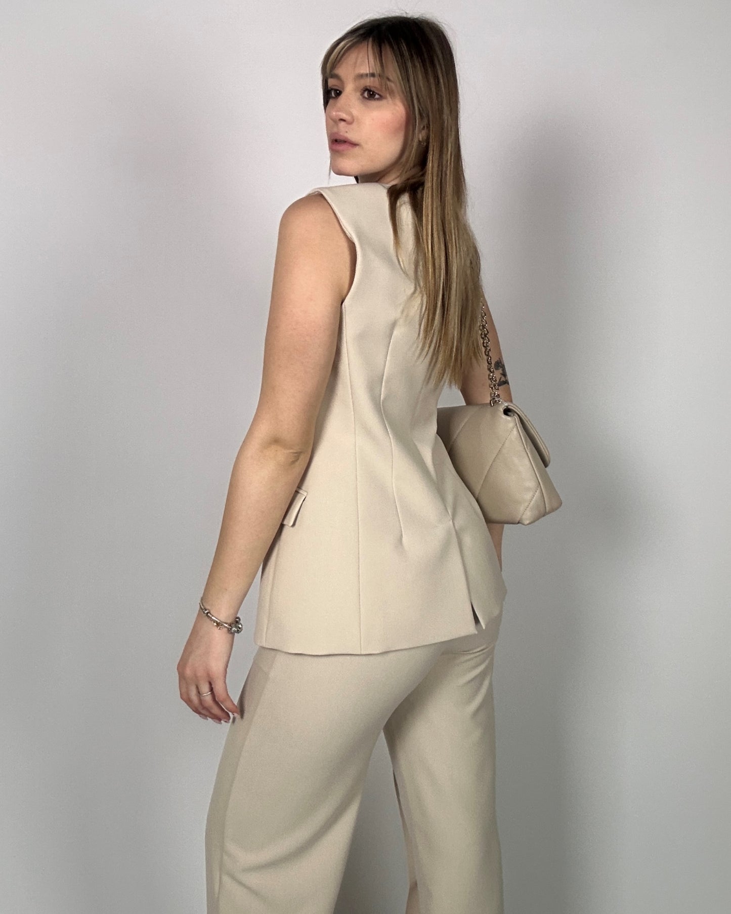 Gilet sartoriale Beige
