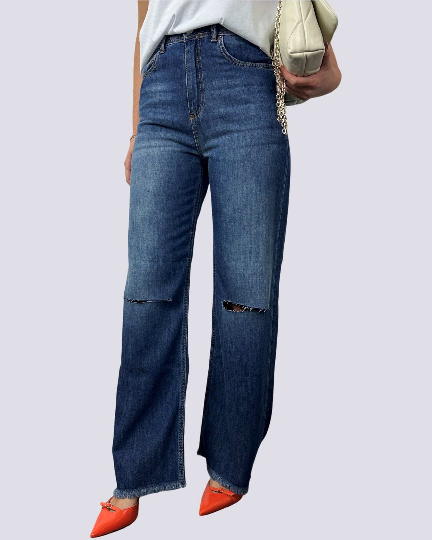 Gsd Jeans a Palazzo con rotture