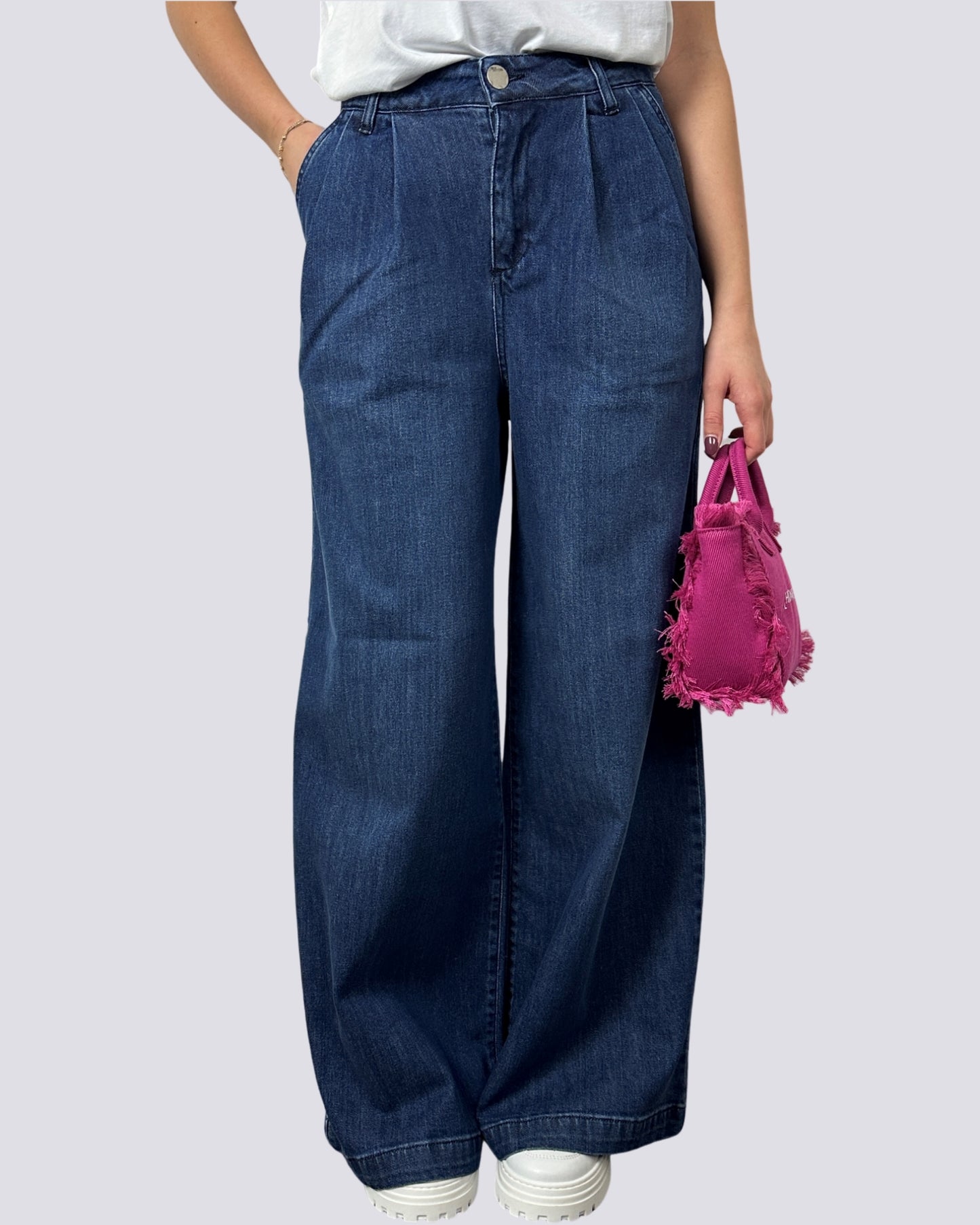 Gsd Jeans a Palazzo con Pences