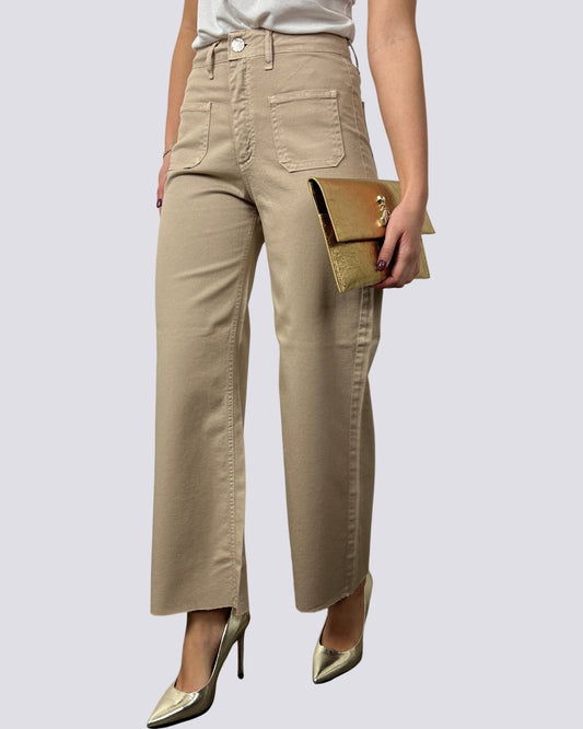 Gsd Jeans Beige con Tasche