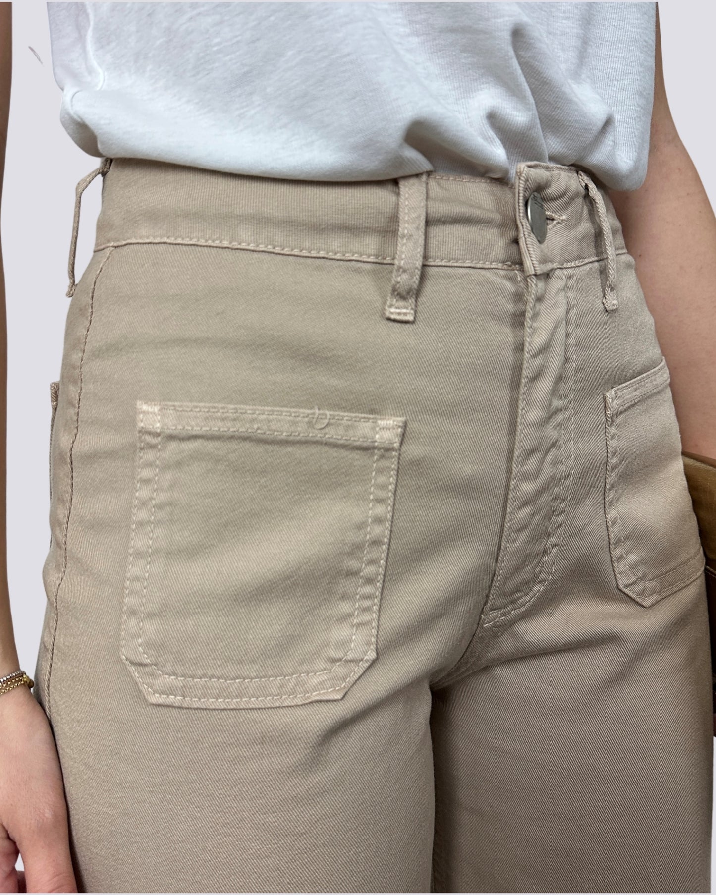 Gsd Jeans Beige con Tasche