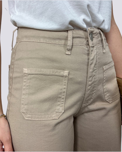 Gsd Jeans Beige con Tasche