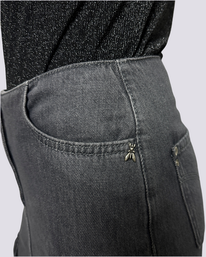 Gonna lunga in jeans grigio
