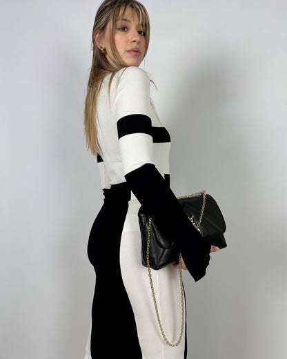 Abito in maglia con Spacco