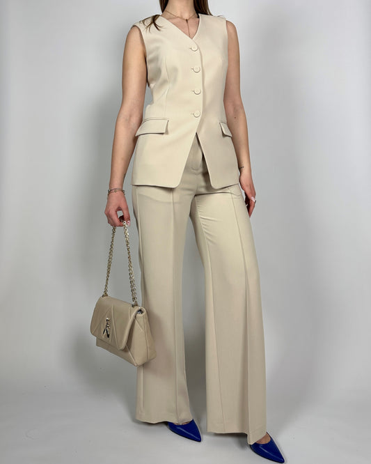 Pantaloni palazzo Beige
